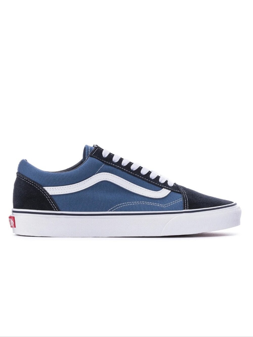 VANS Old Skool Low Top Lace Up Sneaker Navy/White/Blue Colorblock VN000D3HNVY
